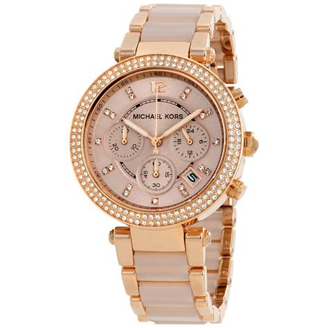 michael kors parker rose gold tone.